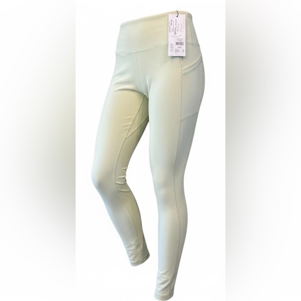 NWT CALIA Women's Essential Seamed Ribbed 7/8 Legging~XXS~Light Green~$78